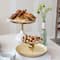Hello Honey® 10" Yellow & Gold Soleil Enameled Metal 2-Tier Tray